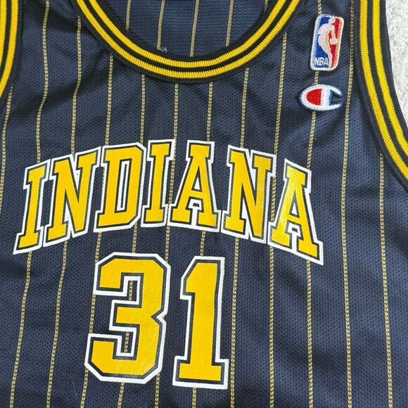 VTG Vintage Reggie Miller #31 Indiana Pacers Champion 90s Pinstripe Jersey NBA - - Picture 5 of 7